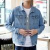 Vestes en jean pour hommes printemps automne Vêtements d'extérieur streetwear décontractés Couleur unie Simple boutonnage Col rabattu Veste en jean homme