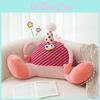 Cozy Monster Cartoon Plush Lumbar Pillow With Breathable Outer Cover For Girls Bedroom Lounge