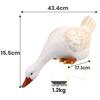 White Duck Pond Decoration with Fish - Resin Garden Ornament