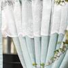 Lace Cafe Curtain, 59 Inch Length 2 Panels Set Short Cabinet Curtain, Farmhouse Rustic Under Desk Privacy Drape for Bathroom Kitchen