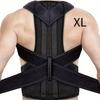 Regulowany korektor postawy, orteza pleców dla mężczyzn i kobiet - Trener zapobiegający garbieniu się z panelem siatkowym, Można prać ręcznie, Szaro-czarny, Dzianina spandex