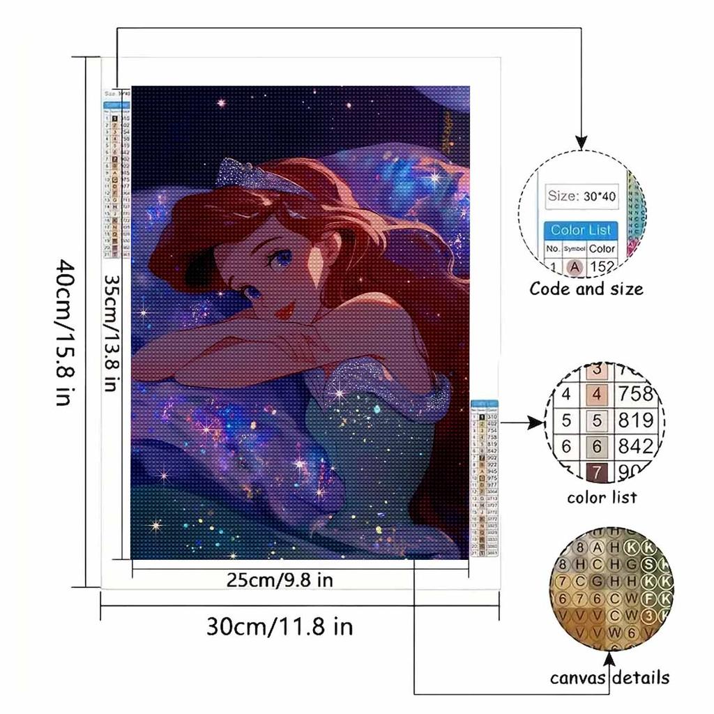 Full Round Diamond Painting The Sleeping Princess Art Rhinestone Picture Mosaic DIY 5D Cross Stitch Embroidery Home Decoration