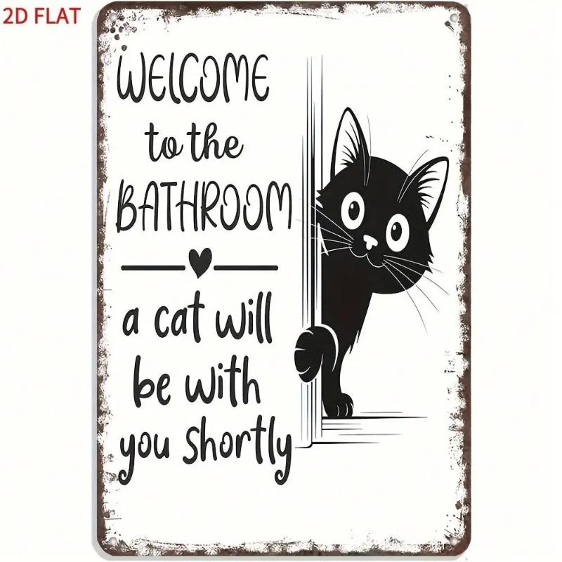 Vintage Metal Tin Sign Wall Art Retro Country Style Kitchen Decor