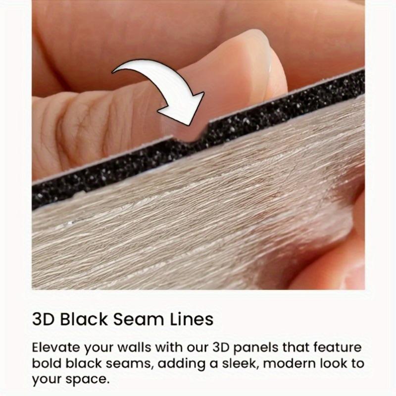 Self-Adhesive Wallpaper Slotted Vertical Wood Grain Wall Panels Bedroom Office Living Room Wall And Ceiling Decor Wall Stickers