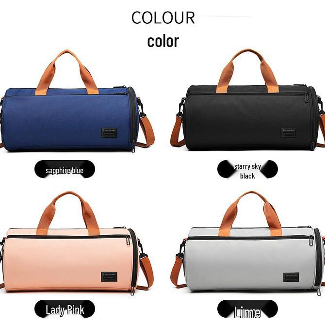 Cross-border Cylinder Bag: Unisex Folding Tote, Travel Sports, Large Capacity, Water-Resistant Fitness Luggage