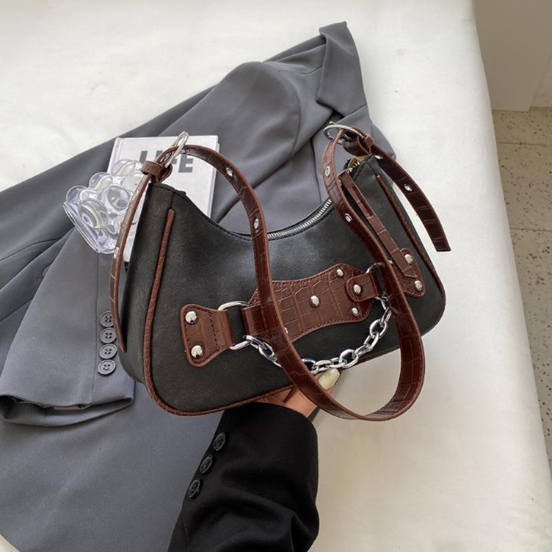 

Популярная взрывная нишевая дизайнерская сумка Sense Bag Chain Новая модная сумка из искусственной кожи Cross Body на одно плечо Underarm Pack Solid