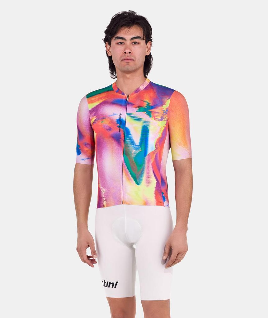 Santini Unisex Cycling Jersey Stretch with Rear Multicolor 5S94075CUNICO [UNICO] Ultralight, Fabric, Quick-Drying, Pocket, (Size 3XL) [Authentic]