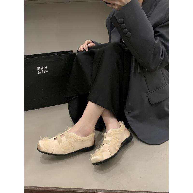 

New temperament giant soft single shoes 2025 spring new Chinese gentle bow single shoes 39 бежевый