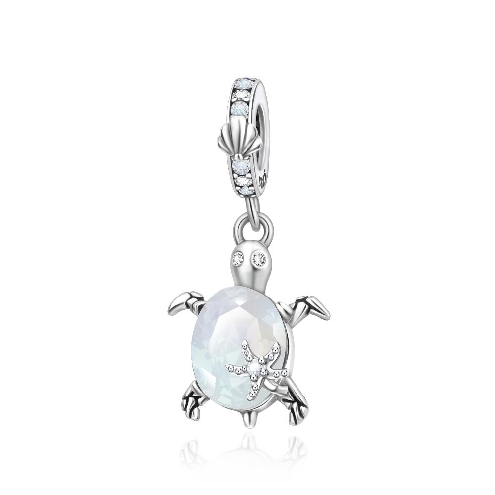 Authentic copper Murano Glass Sea Turtle Dangle Charm Compatible With Authentic Bracelets Niche Fashion Couple Commemorative Gifts