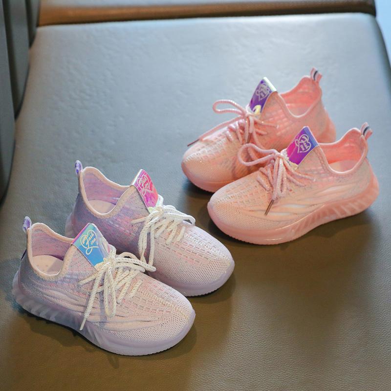 Herbst und Winter Neue Mesh Atmungsaktive Kinder Sneaker Mädchen Coconut Schuhe Herbst Laufschuhe Mesh Schuhe