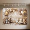 Cartoon Hot Air Balloon Teddy Bear Photography Backdrop Kids Birthday Party Decor Baby Shower Supplies Newborn Photo Shoot Prop