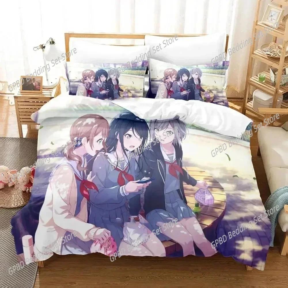 Anime Hoshino Ichika Project SEKAI Beding Set Bedrom Soft Modern Bedspreads Comefortable Soft Duvet Cover Comfortable Quilt Cover Pilowcase