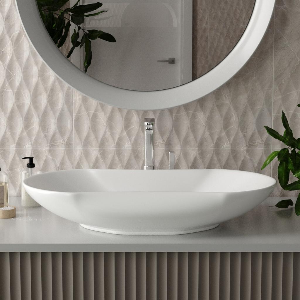Helmken 57066000 Countertop Washbasin (66x41) White