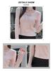 Women's Sweet & Spicy Bow Tie Lace Spliced Long Sleeve Slim Fit Top