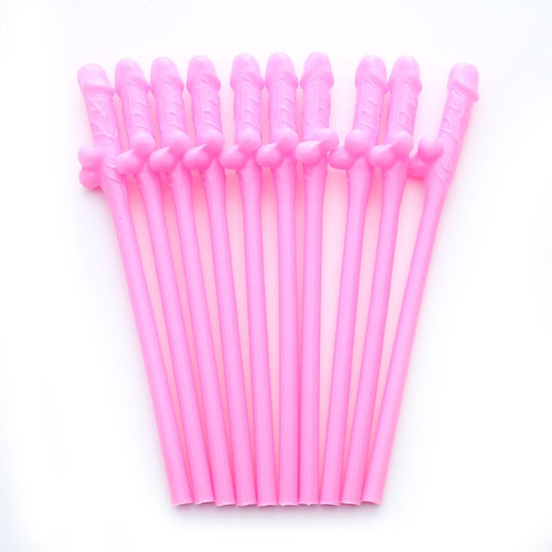 Hens Party Accessory Drink Plastic Willy Dick Dicky Straws Novelty Nude Straw