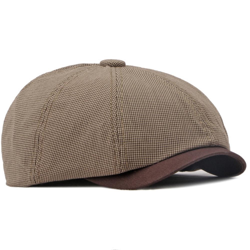 Ht4168 Berets Spring Summer Caps For Men Women Artist Painter Octagonal Beret Hat Flat Cap Male Female Plaid Beret Cap