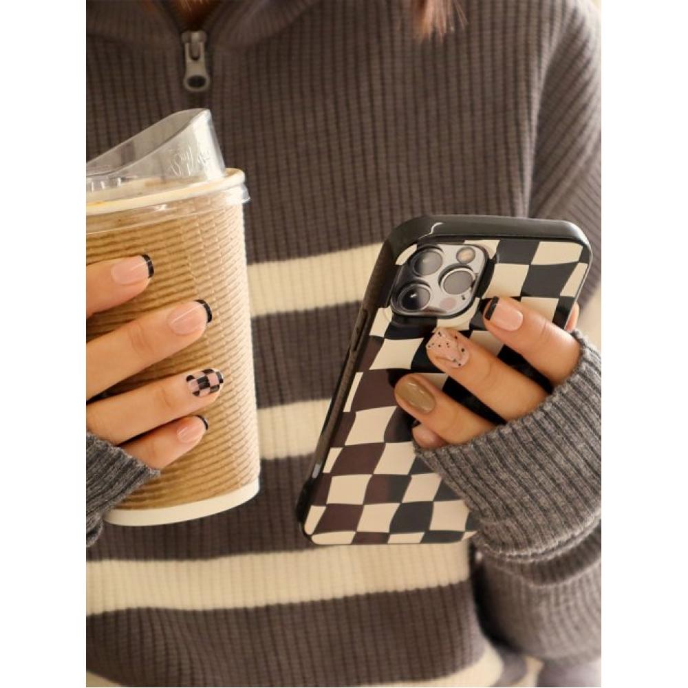 Muzmak Reusable Nail Tip Egg Milk Tea  Regular Square NONE