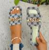 Fashion 2024 New Summer Women Flat Slippers Luxury Outdoor Beach Flat Sandals Trend Brand Designer Slippers Women Big Size Slides Women