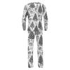 DIY Handbemalt Ausmalbar-Eltern-Kind-Outfit - Weihnachts-Print Rundhals Eltern-Kind Langarm Lange Hose Hauskleidungsanzug Frühling