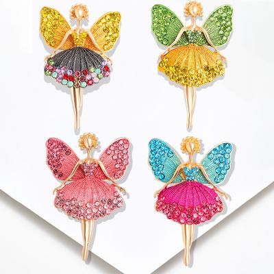 1 STuks Balletdanseres voor Dames Meisjes Ballerina Spelden Trendy Strass Meerkleurige Broches