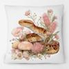 Australian Copperhead Snake Bottlebrush Flowers Animals Painting Cushion Covers Mushroom Art Pillow Case
