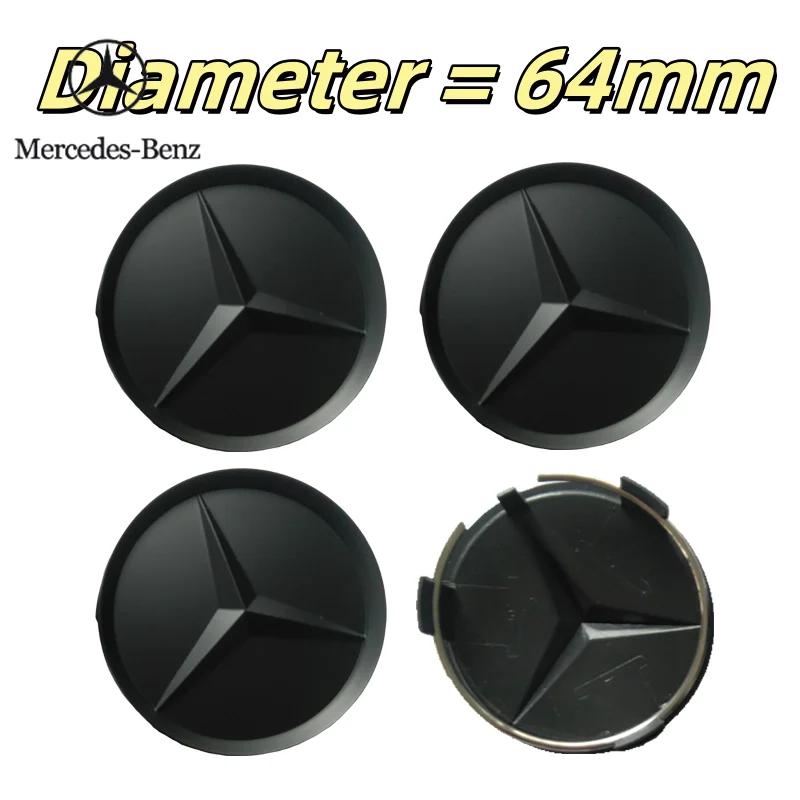 

Car Sticker 2025 Hot For Benz 64mm 4Pcs ABS Car Hub Caps Wheel Center Cover for Mercedes Benz W124 W205 W203 W204 W168 W176 CLA