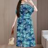 Eleganti abiti da donna estivi larghi a maniche corte taglie forti casual lunghi abiti per le donne abbigliamento vintage