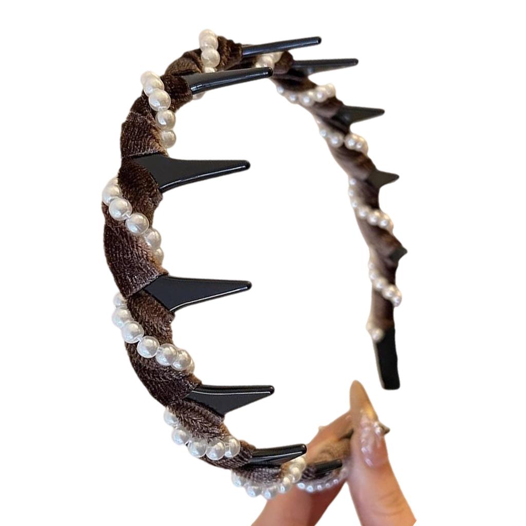 Velvet Artificial Crystals Wave Headband Sparkling Rhinestone Hair Accessory For Women Elegant Party Wedding Daily Use