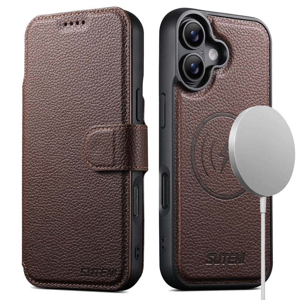 iPhone 17 Pro Magnetische Klapphülle mit Kartenfach & Kabellosem Ladeständer