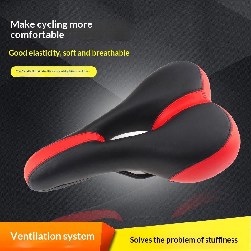 Pu Leather Oversized Bike Seat Soft Comfortable Shock-Absorbing Wide Bicycle Saddles Wide Bike Saddles For Cycling Cushion