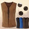 Stylová středověká pánská retro steampunková bezrukavá bunda pro jedinečné cosplay oblečení