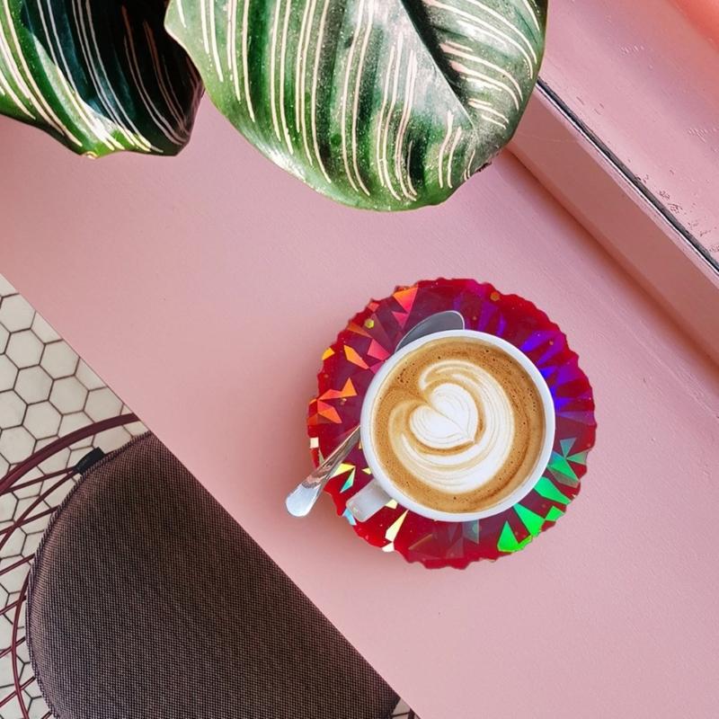 Sparkling Silicone Mold for DIY Crystal Resin Cup Mats Personalized Beverage Decorations Crafting Mould for DIY Projects