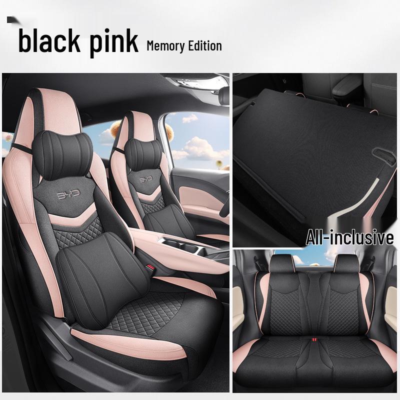 New BYD Seagull Five-Seat Cartoon Linen Car Seat Cushion