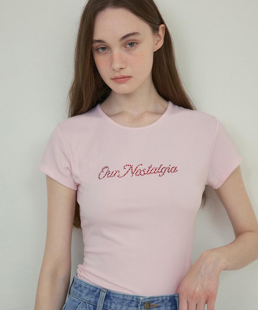 Aueonoseuteljia Logo Cubic T-Shirt_Pale Pink (O25-Tp13)