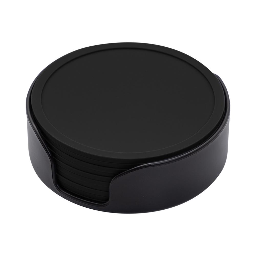 Round Silicone Coaster Set - 10cm Heat Insulation Pads for Tea and Coffee Cups