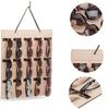 1pcs Wall-Mounted Folding Eyeglass Organizer – Holds 15 Glasses, Hair Ties & Clips, Easy Installation Storage