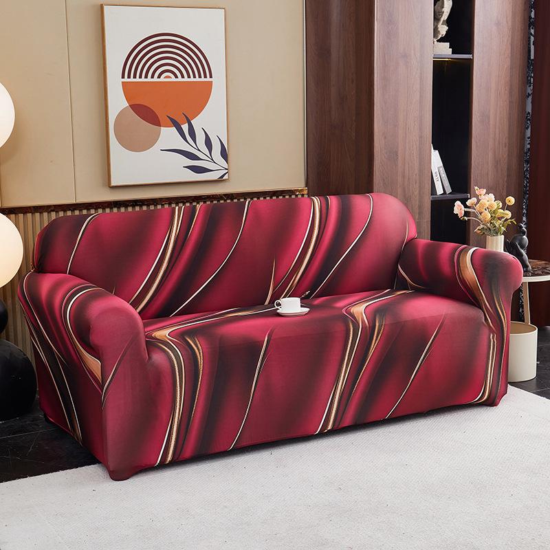 Elastic Printed Sofa Cover Single Double Triple Lazy Sofa Cover Non-slip Protective Cover
