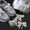 1 Pc Lace pearl bow Shoe Shoelaces Charms for Sneakers Decorative Shoe Flower Buckle Decorative Shoe Fashion Charm Accessories