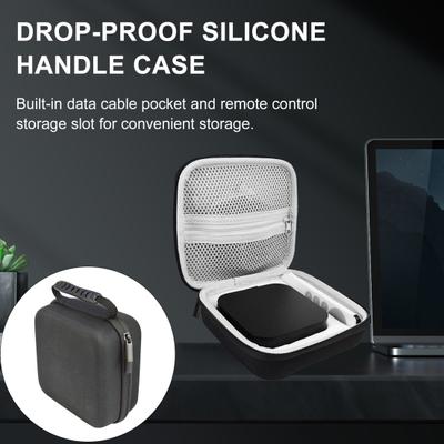 Protective Case with Silicone Handle Shock-proof Mesh Pocket Dirt-resistant Storage Bag Carrying Case for Apple TV 7