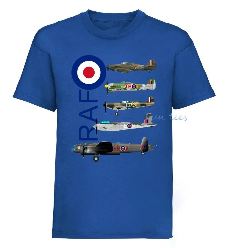 WW2 Flygplan T-shirt WW2 Andra Världskriget Slaget om Storbritannien Sommar Bomull Kort Ärm O-Hals Herr Dam T-shirt för Militärfan