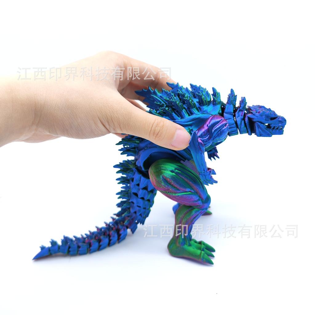 3D Printed Muscle Godzilla Dinosaur Joint Movable Creative Model Figurine for Boys As A Gift Decoration