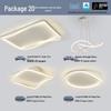Modern Minimalist Ceiling Light Package with Smart Home Integration for Whole House