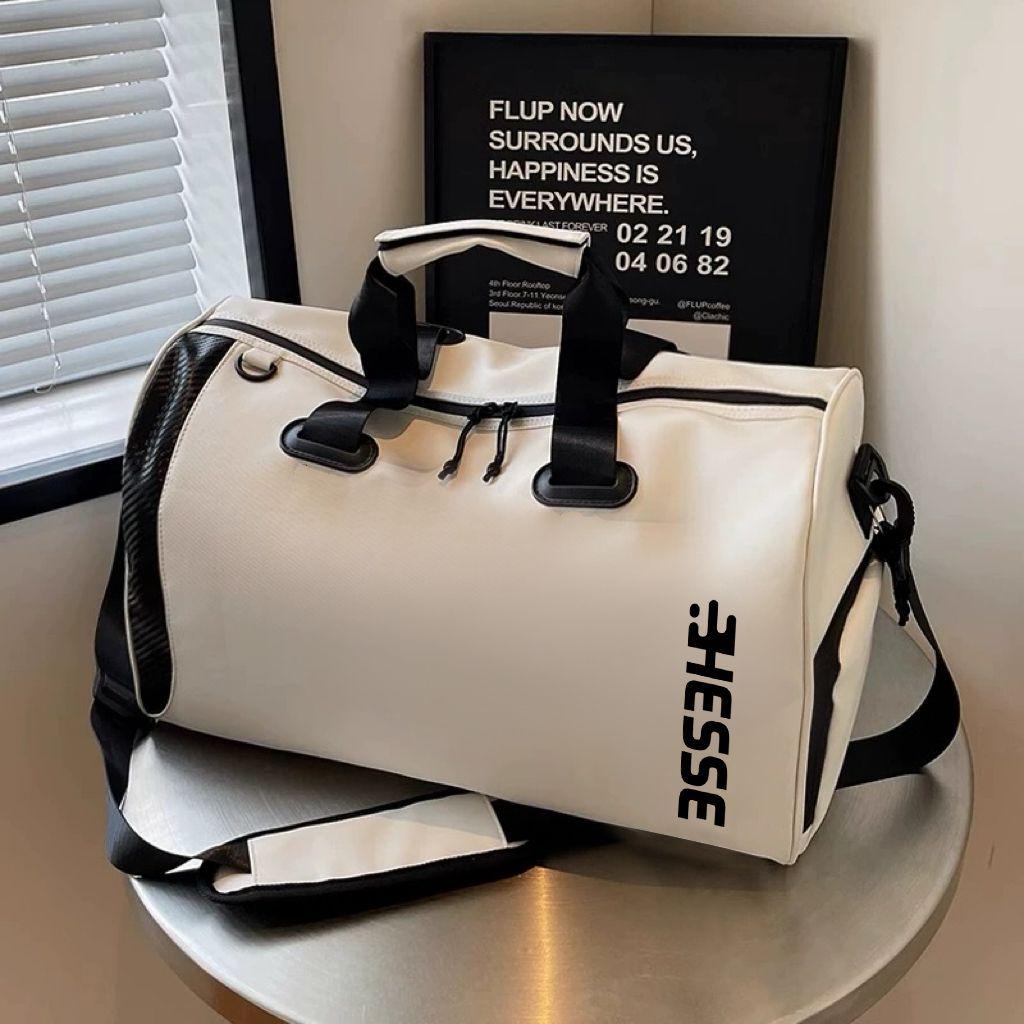 

Unisex Large Travel Bag with Dry/Wet Separation - Lightweight Hand Carry for Fitness & Travel