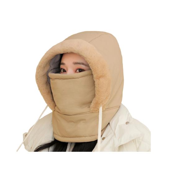 Riding Hat Windproof Winter Face Guard with Breathable Nose Mouth Warm Velvet Lining 360 Degree Coverage Skiing Neck Gaiter