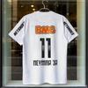 SummerClassic 11-12 Santossi Bumbac Pur Tricou de Fotbal Retro Mic Neymar Fotbal Adult Bărbați și Femei Mărime Mare Mânecă Scurtă