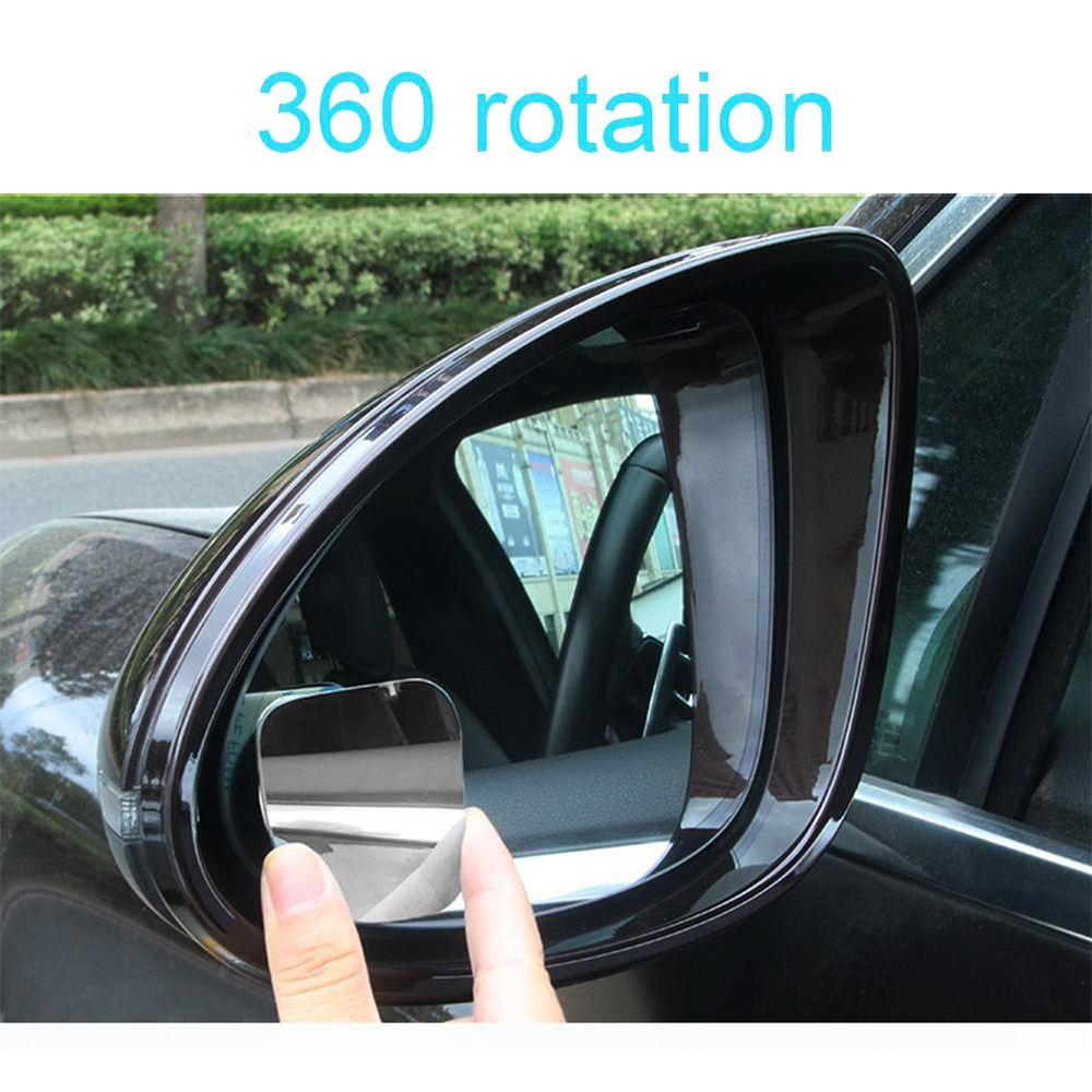 Car Motorcycle Accessories Wide Angle HD Glass Blind Spot Mirror 360 Degree Rotation Convex