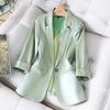 Acetate Suit Jacket Women's Three-quarter Sleeve Casual Spring and Autumn Suit Short Thin