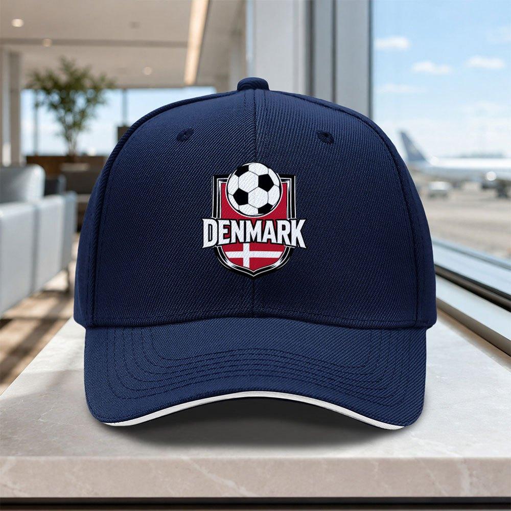 Adjustable Danish Football Team Logo Baseball Cap Lightweight Unisex Printed Hat for Outdoor Weddings Parties