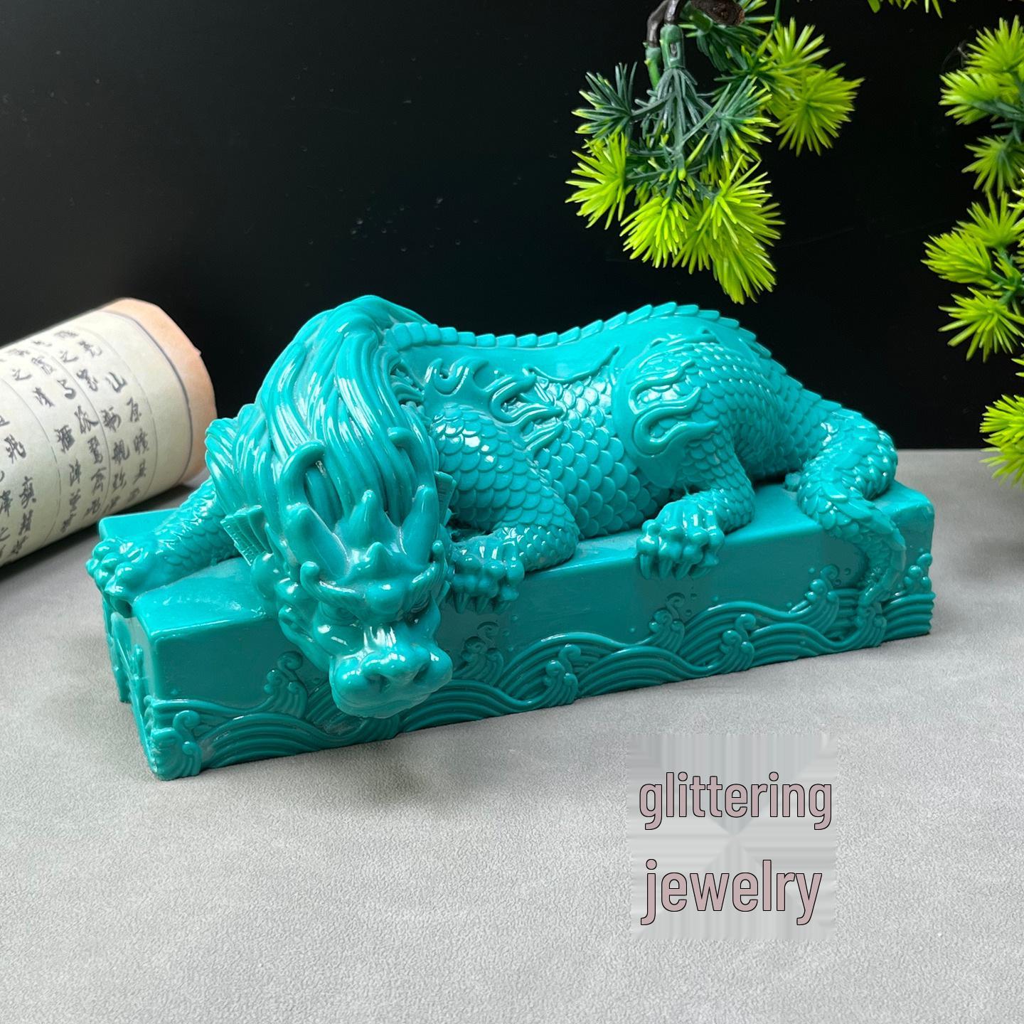 Высококачественный бирюзовый Пиксиу-Дракон Фэн-шуй Пресс-папье для Богатства и Удачи