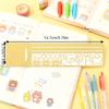Cat-Shaped Stencil Ruler & Bookmark - Double-Sided Hollow-Out Template with Cm/inch Scale for Journaling Scrapbooking